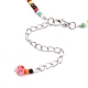 Handmade Millefiori Glass Beads Anklets AJEW-AN00341-02-3