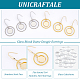 12 paire de boucles d'oreilles pendantes en verre blanc de 2 couleurs EJEW-AB00020-5
