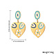 Boucles d'oreilles pendantes en forme de cœur en acier titane RO0890-3