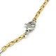 Trendy Two Tone Unisex 304 Stainless Steel Box Chain Necklaces X-NJEW-L043-04M-3