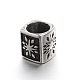 Retro Smooth 304 Stainless Steel Large Hole Cube Beads STAS-I031-26-1