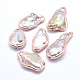 Perlas barrocas naturales perlas cultivadas de agua dulce PEAR-G005-10RG-1