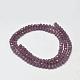 Faceted Rondelle Glass Beads Strands X-GLAA-I033-3mm-10-2