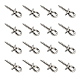 UNICRAFTALE 150pcs 10x4mm Stainless Steel Screw Eye Pin Peg Bails Small Screw Eye Pins Clasps Hooks 1.5mm Pin Eye Screws Connectors for Half Drilled Beads Jewelry Earring Making STAS-UN0002-18P-1