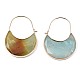 Moon Shape Dyed Natural Amazonite Hoop Earrings for Girl Women G-S344-107-2