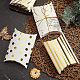 BENECREAT 32 Packs 15x9.8cm Dot Stripe Pattern Kraft Paper Pillow Box with 1 Yard Gold Metallic Cord for Wedding Baby Shower Birthday Party Packaging CON-BC0006-84-6