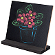 Gorgecraft木製黒板ディスプレイ  掲示板用  消去可能な筆記板  家の装飾のための  ホテル  バー  ブラック  153x10x140mm DJEW-GF0001-45-1