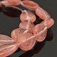 Faceted Drop Cherry Quartz Glass Beads Strands G-J274-03-1