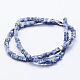 Perles de jaspe tache bleue naturelle G-K260-08C-2