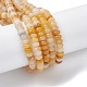 Chapelets de perles en jade topaze naturelle G-H292-A14-02-1