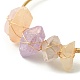 Bracelet manchette en perles de cristal de quartz naturel BJEW-TA00369-4