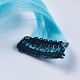 ファッション女性のヘアアクセサリー  鉄のスナップヘアクリップ  化学繊維カラフルなかつらを使って  ディープスカイブルー  50x3.25cm PHAR-TAC0001-010-3