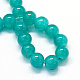 Backen gemalt Nachahmung Jade Glas runden Perle Stränge X-DGLA-Q021-8mm-07-2