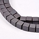 Electroplate Non-magnetic Synthetic Hematite Beads Strands G-J170B-4x4mm-03-3