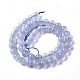 Round Natural Blue Lace Agate Bead Strands G-F289-27-8mm-5