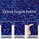 ベルベットのスパンコール生地  ペットスパンコール付き  DIYクラフトやハンドバッグの衣類用  ブルー  120~130x0.05cm DIY-WH0430-178B-4