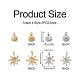 8Pcs 4 Style Brass Micro Pave Clear Cubic Zirconia Pendants FIND-TA0001-74-3