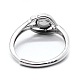 Componentes de anillo de plata de ley ajustables. STER-I016-029P-3