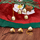 Globleland 20 個 2 色合金ジングルベル風鈴ロープ金属クリスマスガーランドぶら下げ装飾ミニベル用庭屋外庭の装飾 FIND-GL0001-43-5