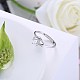 Adjustable 925 Sterling Silver Cubic Zirconia Finger Rings RJEW-BB20739-6-4