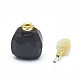 Pendentifs de bouteille de parfum ouvrants en tourmaline noire naturelle G-E556-01H-3