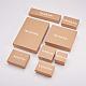 BENECREAT 24 Pack Ring Box 5x5x3cm Kraft Brown Square Cardboard Jewelry Boxes Small Gift Box for Wedding Party Birthdays CBOX-BC0004-87-7