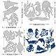 Benecreat 3 pièces 13 styles créatures marines Matrice de découpe de découpe DIY-WH0309-929-2