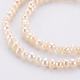 Fili di perle di perle d'acqua dolce coltivate naturali PEAR-R065-26-3