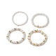 Pulseras elásticas de perlas de imitación de vidrio BJEW-JB09211-4