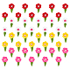 Gorgecraft 40pcs4スタイルのフェルトの衣服を飾る  面ファスナー付き  花  ミックスカラー  107x60x28mm  10個/スタイル DIY-GF0003-95-1