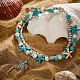 Olycraft 360 pièces bleu turquoise étoiles de mer perles pierres précieuses perles entretoises en vrac turquoise étoiles de mer breloques pour collier bracelet artisanat fabrication de bijoux G-OC0002-12-5