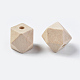 Faceted Unfinished Wood Beads WOOD-WH0014-01-D-1