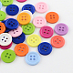 4-Rondelle botones de plástico BUTT-R034-056-1