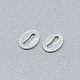 925スターリングシルバースライスチェーンタブ  骨のデザインとオーバル  スタンプ925個付き  銀  5.5x4x0.5mm STER-T002-253S-2