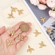 Beebeecraft 1 Box 14Pcs Angel Charms 18K Gold Plated Stainless Steel Angel Wings Fairy Pendants Charm for Women Necklace Bracelet Earring Craft Jewellery Making STAS-BBC0001-82-3