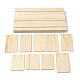 Soportes de tarjeta de exhibición de aretes de madera de 3 ranura EDIS-R027-01A-03-2