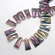 Faceted Electroplate Crystal Glass Trapezoid Beads Strands EGLA-F073B-03-2