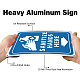 Panneaux d'avertissement en aluminium protégés contre les UV et étanches AJEW-WH0111-L01-3