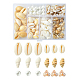 6 styles de perles de coquillages mélangées naturelles BSHE-FS0001-04-1