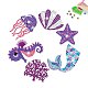 Kit di adesivi fai da te per pittura con diamanti a tema animali oceanici per bambini e adulti principianti PW-WG95695-01-3