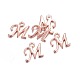 Colgantes de la letra de la aleación plateada oro rosa X-PALLOY-J718-01RG-M-2