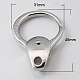 304 Stainless Steel Keychain Clasp Findings STAS-H052-6-1