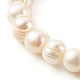 Set di braccialetti elasticizzati con perline elasticizzate di perle d'acqua dolce coltivate naturali 3 pz 3 stili BJEW-JB06266-4