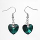 Heart Glass Dangle Earrings EJEW-JE01737-2