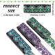 Fingerinspire 10.5m Polyesterbänder mit Ethno-Stickerei in 3 Stilen OCOR-FG0001-44-2