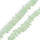 電気メッキガラスビーズセット  イミテーション翡翠  三角形  薄緑  9x15.5~16mm  穴：1mm  約120個/連  24.57~25.67''（62.4~65.2センチメートル） EGLA-R114-01J-1