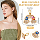 Beebeecraft 5Pcs/Box Rainbow Charms 18K Gold Plated Brass Colorful Cubic Zircon Charms with Jump Ring for Jewelry Necklace Bracelet Making ZIRC-BBC0001-18-2