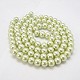 Abalorios de perla de vidrio perlados redondos X-HY-10D-B04-2