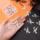 DICOSMETIC 20Pcs Stainless Steel Witch Pendant Halloween Bracelet Charms Wholesale Supplies Pendant for Bracelet Jewelry Making and Crafting STAS-DC0007-20-2