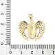 Латунные микро проложить кубического циркония подвески KK-L243-05G-02-3